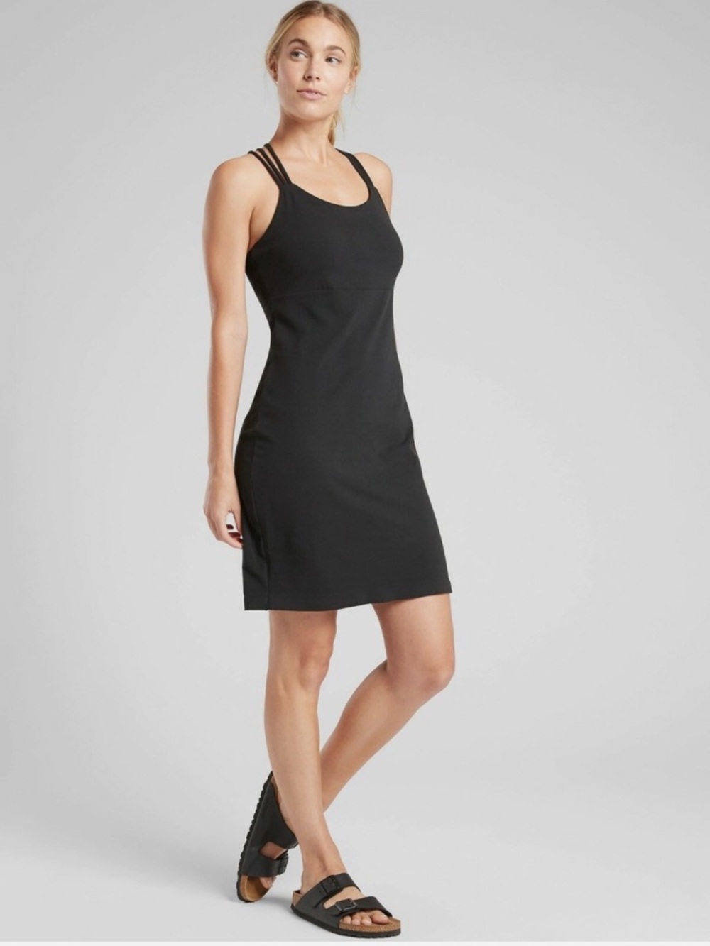 Athleta Dress with built in bra, buttery soft compression midi UPF